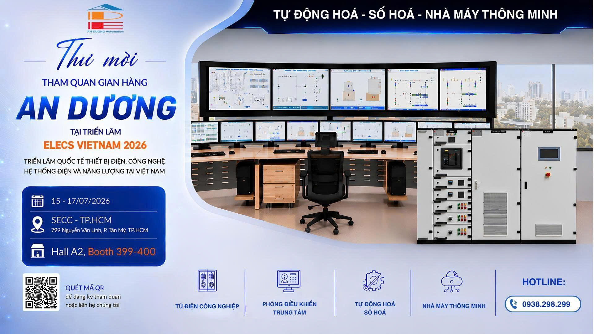 An Dương sẽ trưng bày thiết bị điện và công nghệ hệ thống điện tại SECC từ ngày 15–17/07/2026 An Dương sẽ trưng bày thiết bị điện và công nghệ hệ thống điện tại SECC từ ngày 15–17/07/2026